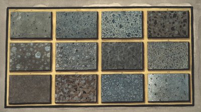 Specimen of the lavas of Vesuvius polished, Plate XXXXIX, from 